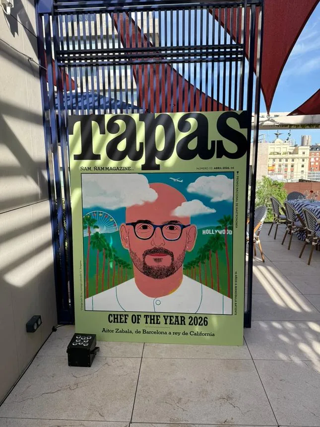 Cartel ilustrado «Chef of the Year» para revista Tapas.