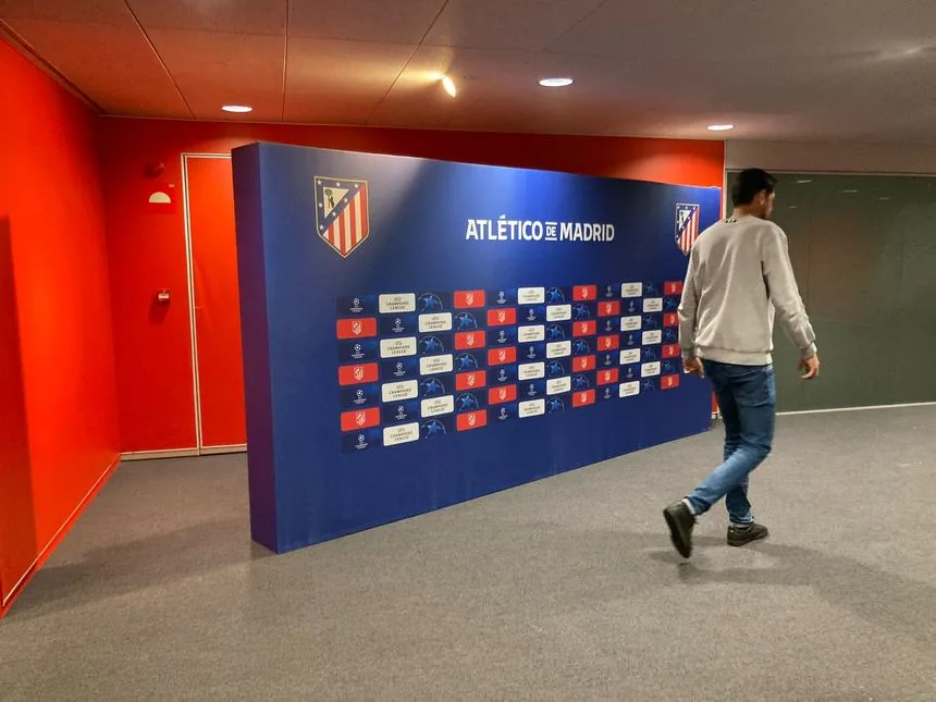 Mural fotográfico de gran formato para el Atlético de Madrid.
