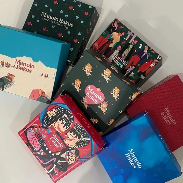 Packaging ilustrado Manolo Bakes por Digital Gold